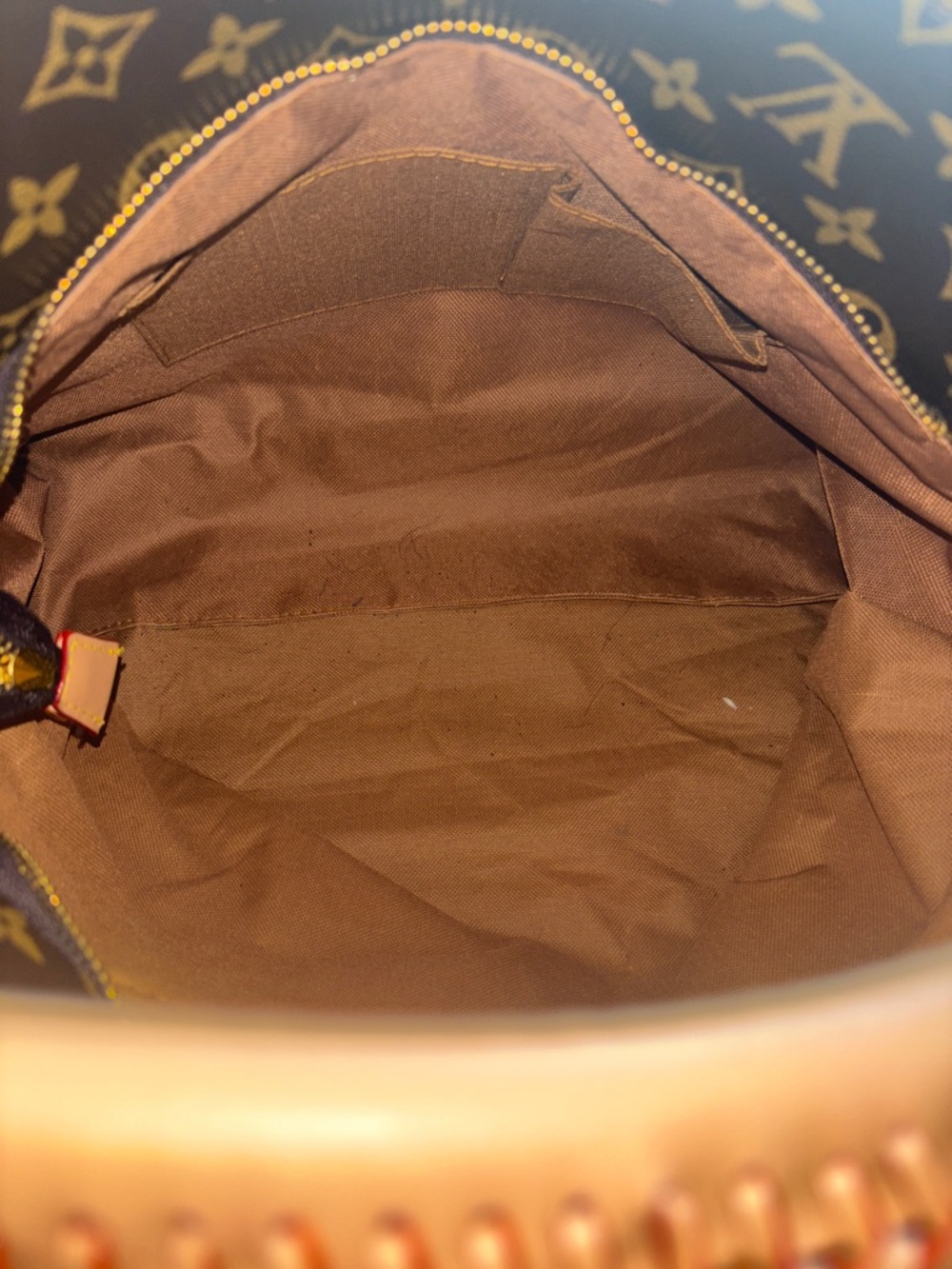 Luxury Monogram Tote Bag in Brown - Designer Inspired - Picture 2 of 2